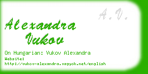 alexandra vukov business card